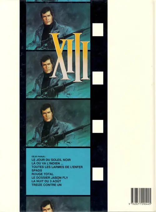 Verso de l'album XIII Tome 5 Rouge total
