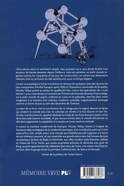Verso de l'album L'anti-atome, Franquin à l'épreuve de la vie