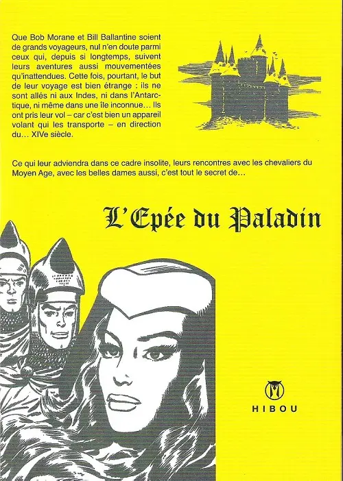 Verso de l'album Bob Morane Tome 8 L'épée du paladin