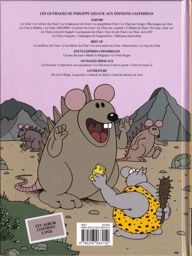 Verso de l'album Le Chat Le Chat Sapiens (L'album XVII bis)