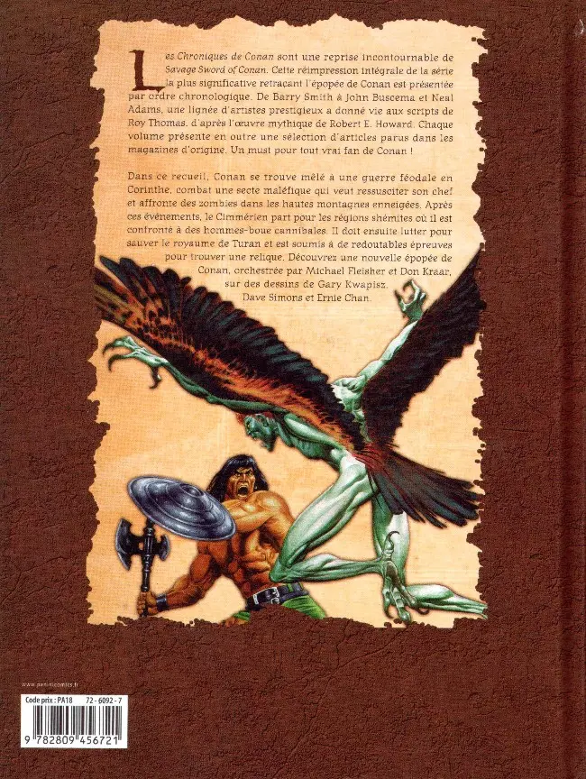Verso de l'album Les Chroniques de Conan Tome 19 1985 (I)