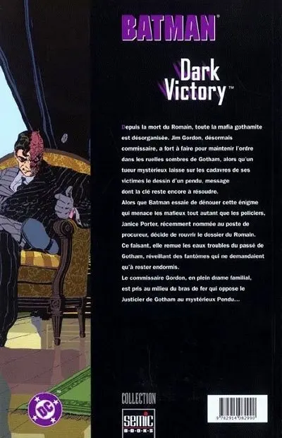 Verso de l'album Batman : Dark Victory 2