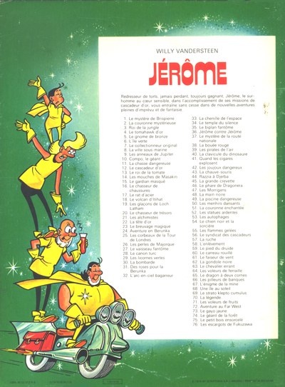 Verso de l'album Jérôme Tome 75 Le petit bois ensorcelé