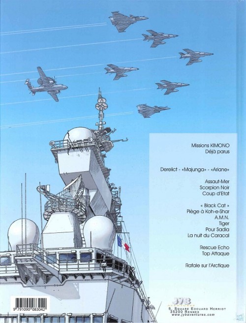 Verso de l'album Missions Kimono Tome 13 Rafale sur l'Arctique