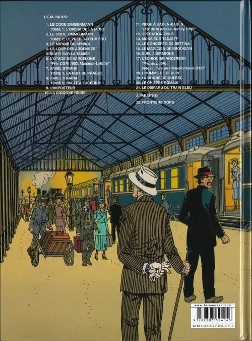 Verso de l'album Victor Sackville Tome 21 Le disparu du Train bleu