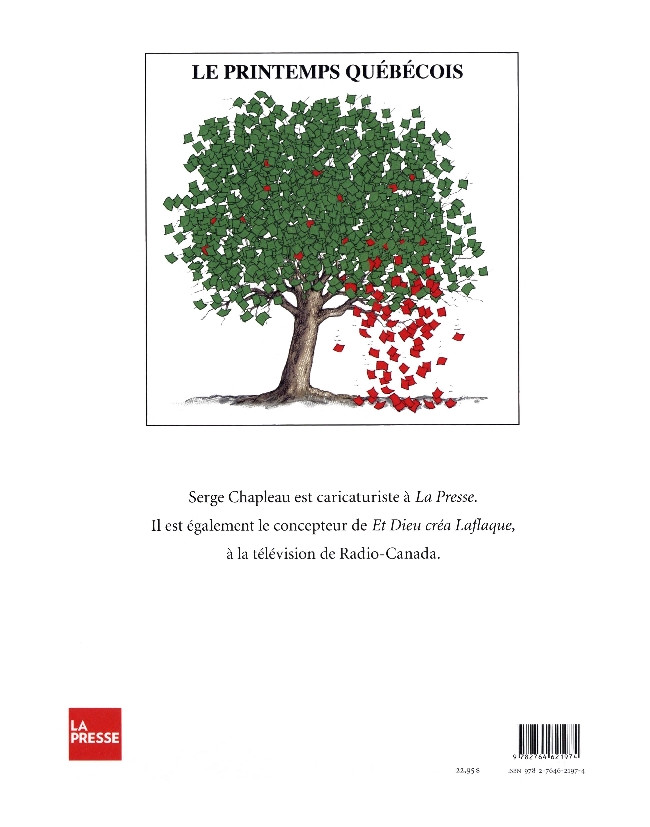 Verso de l'album L'année Chapleau 2012