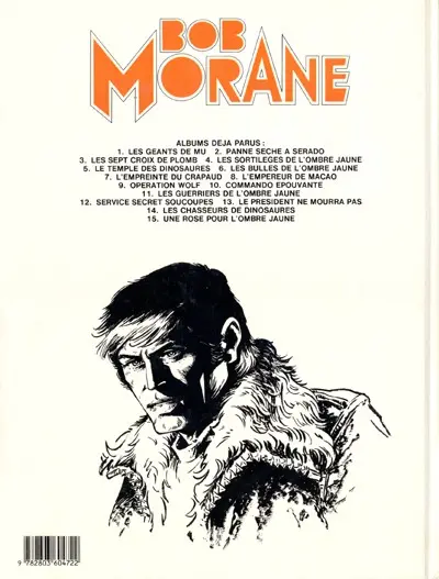 Verso de l'album Bob Morane Tome 34 Une rose pour l'ombre jaune