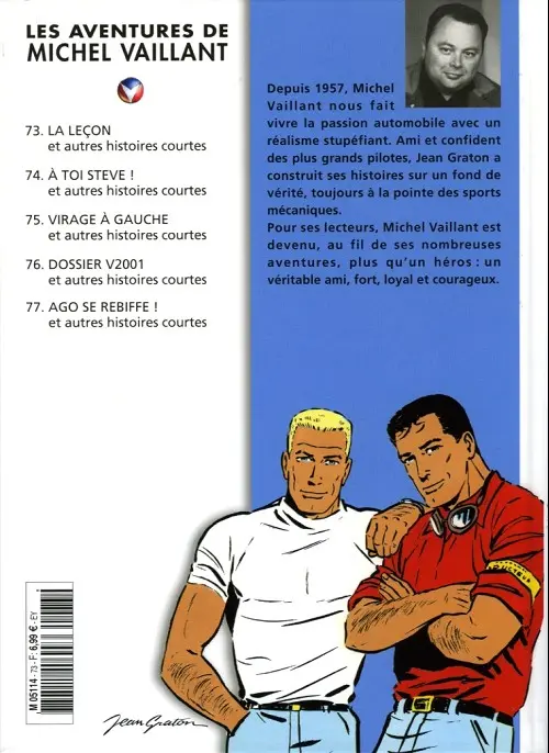 Verso de l'album Michel Vaillant La Collection Tome 73 La leçon et autres histoires courtes