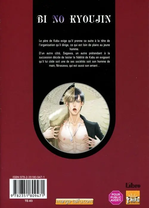 Verso de l'album Bi no Kyoujin 1