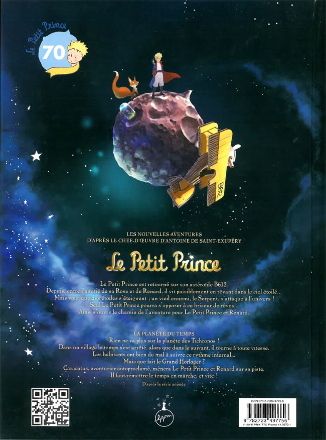 Verso de l'album Le Petit Prince - Les Nouvelles Aventures Tome 18 La Planète du temps