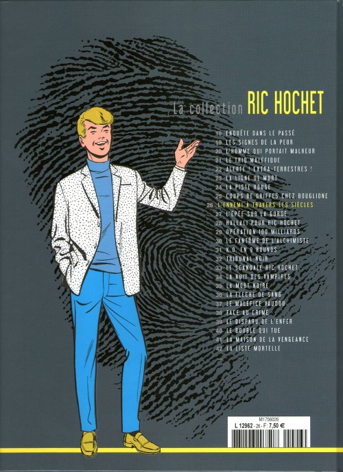 Verso de l'album Ric Hochet La collection Tome 26 L'ennemi à travers les siècles