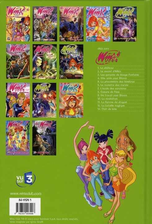 Verso de l'album Winx Club Tome 13 Clair de lune