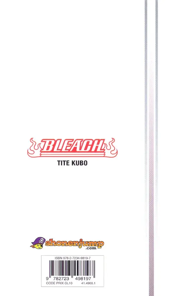 Verso de l'album Bleach Tome 56 March of the StarCross