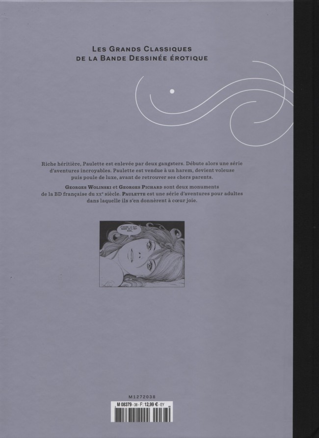 Verso de l'album Les Grands Classiques de la Bande Dessinée Érotique - La Collection Tome 38 Paulette - Tome 1