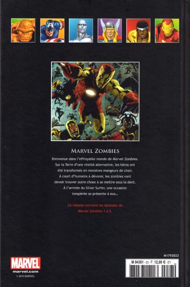 Verso de l'album Marvel Comics - La collection de référence Tome 23 Marvel Zombies