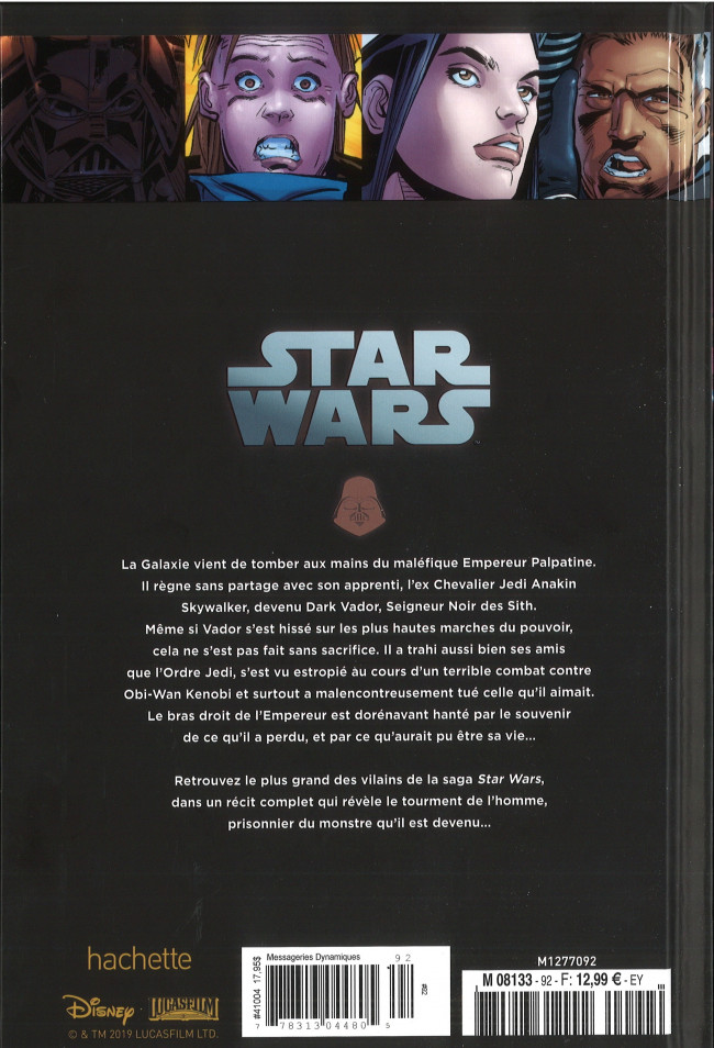 Verso de l'album Star Wars - Légendes - La Collection Tome 92 Le Coté Obscur - XII. Dark Vador - Mission Fatale
