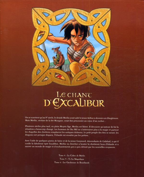 Verso de l'album Le Chant d'Excalibur Coffret Intégrale Volume 2