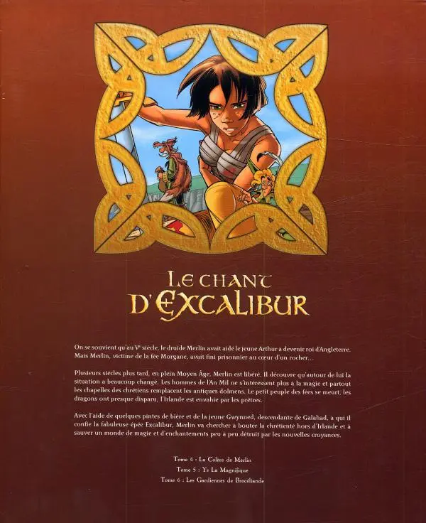 Verso de l'album Le Chant d'Excalibur Coffret Intégrale Volume 2