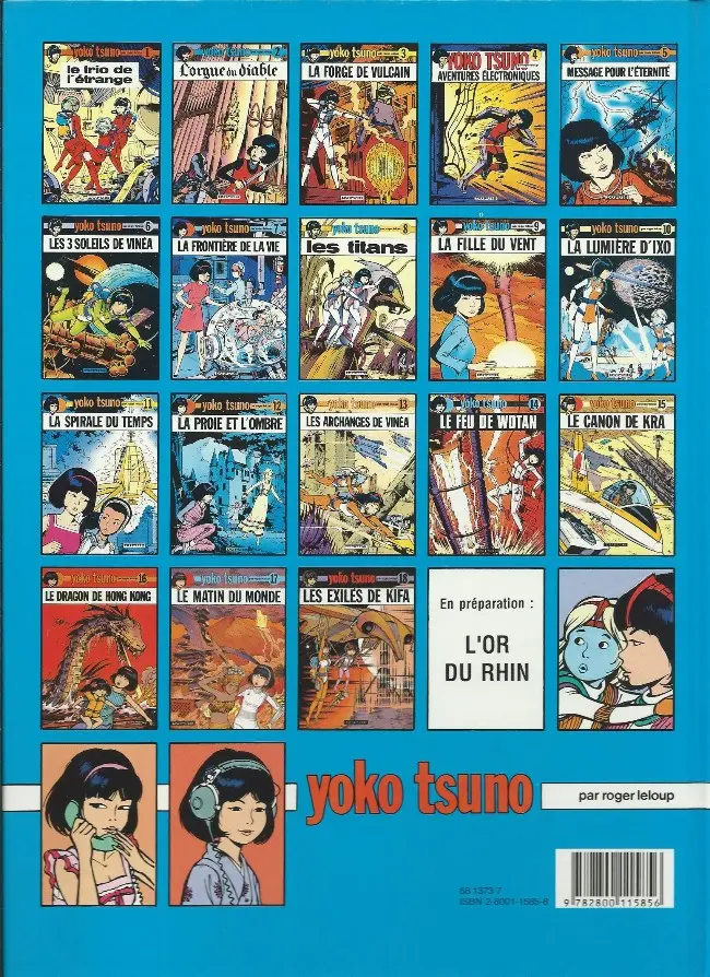 Verso de l'album Yoko Tsuno Tome 17 Le Matin du Monde