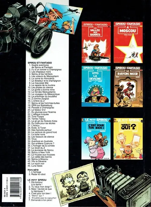 Verso de l'album Spirou et Fantasio Tome 35 Qui arrêtera cyanure ?