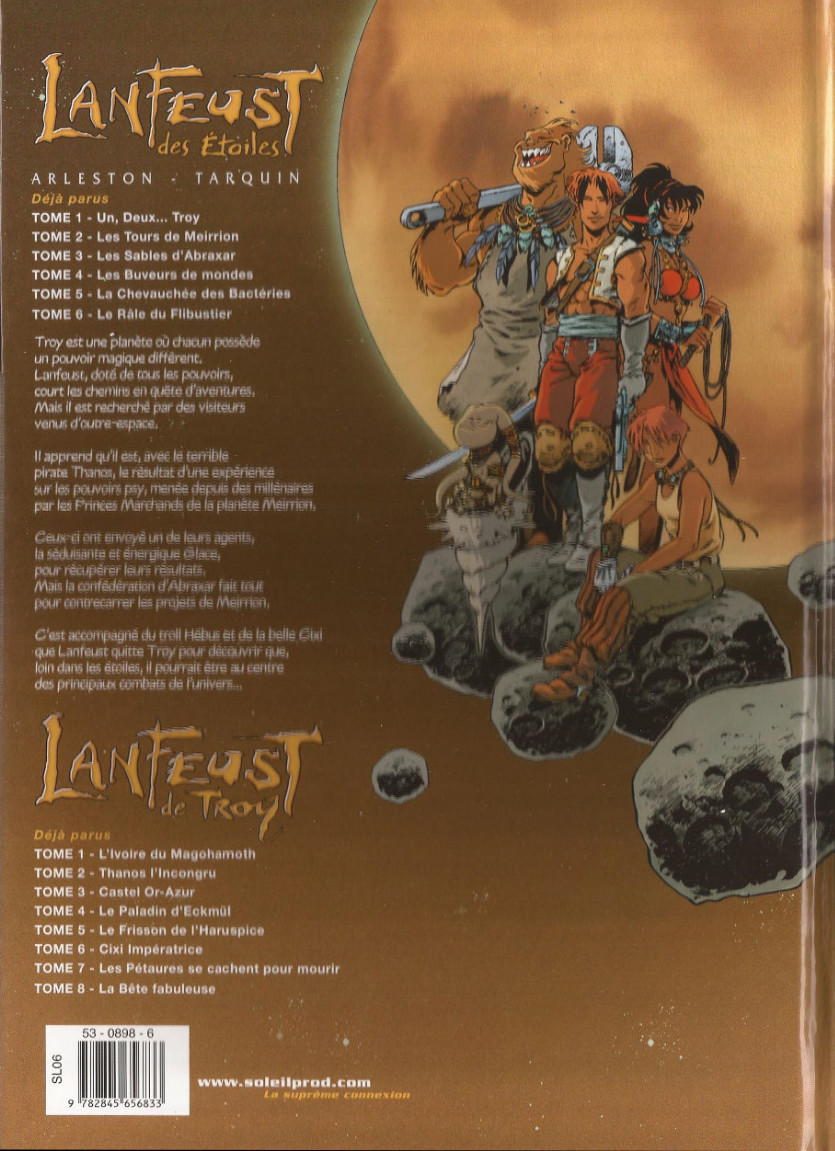 Verso de l'album Lanfeust des Étoiles Tome 3 Les sables d'Abraxas