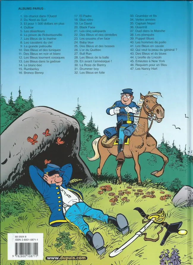 Verso de l'album Les Tuniques Bleues Tome 14 Le blanc-bec