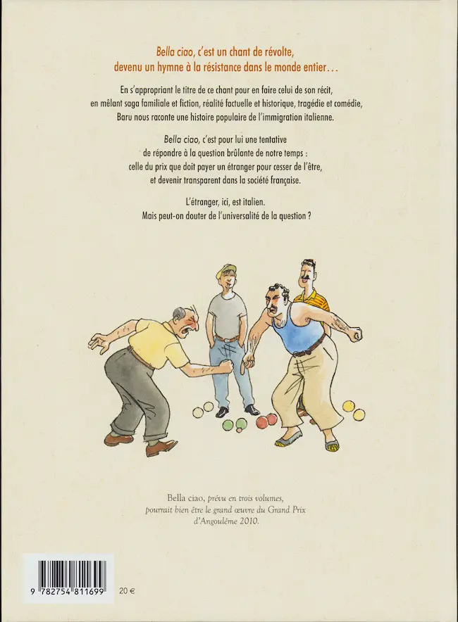 Verso de l'album Bella ciao (Uno)