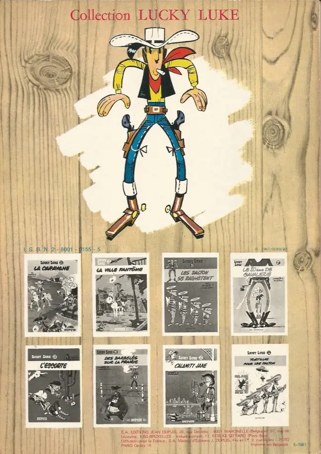 Verso de l'album Lucky Luke Tome 16 En remontant le Mississipi