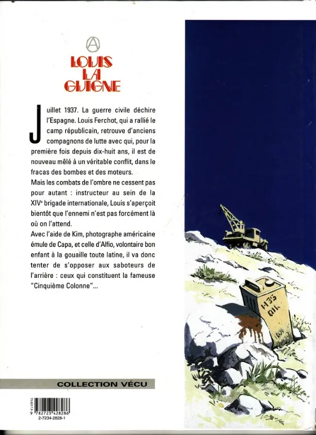 Verso de l'album Louis la Guigne Tome 11 La cinquième colonne