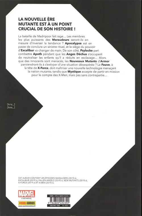 Verso de l'album Dawn of X Volume 06