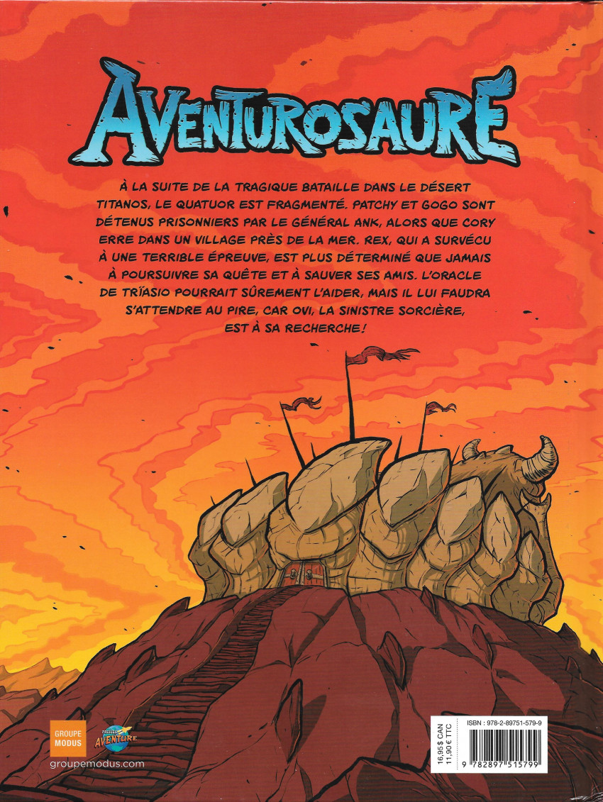 Verso de l'album Aventurosaure 3 L'oracle de Triaso