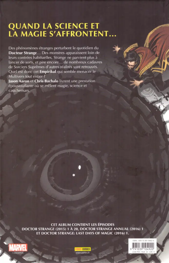 Verso de l'album Doctor strange : Le crépuscule de la magie