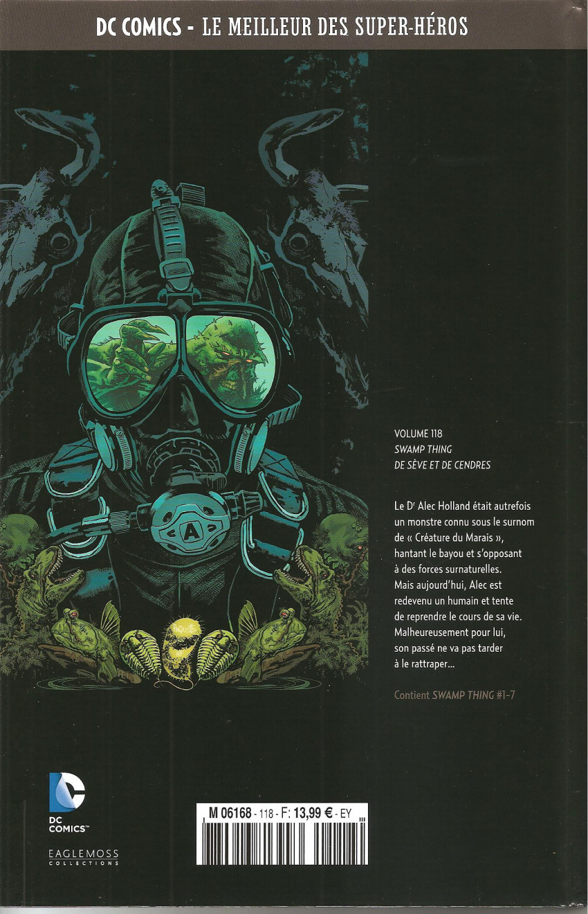 Verso de l'album DC Comics - Le Meilleur des Super-Héros Volume 118 Swamp Thing - De Sèves et de Cendres