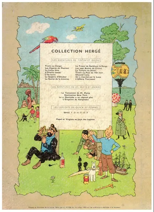 Verso de l'album Tintin Tome 8 Le sceptre d'ottokar