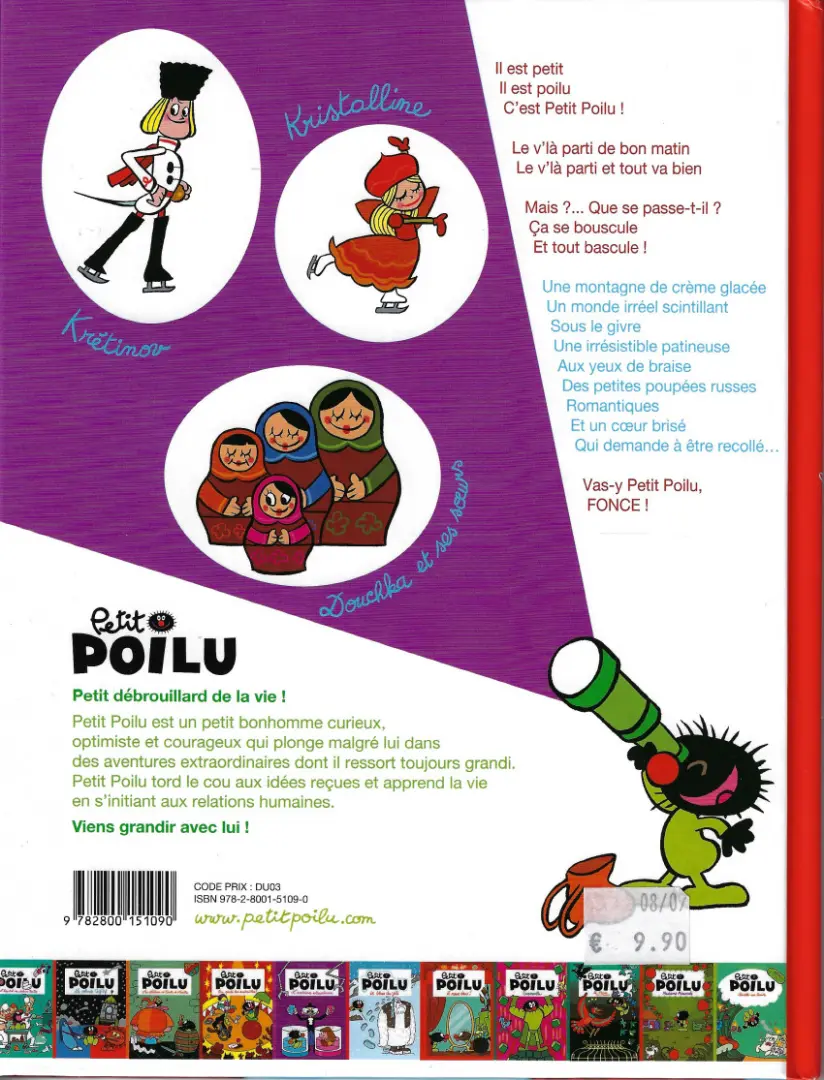 Verso de l'album Petit Poilu Tome 10 Amour glacé