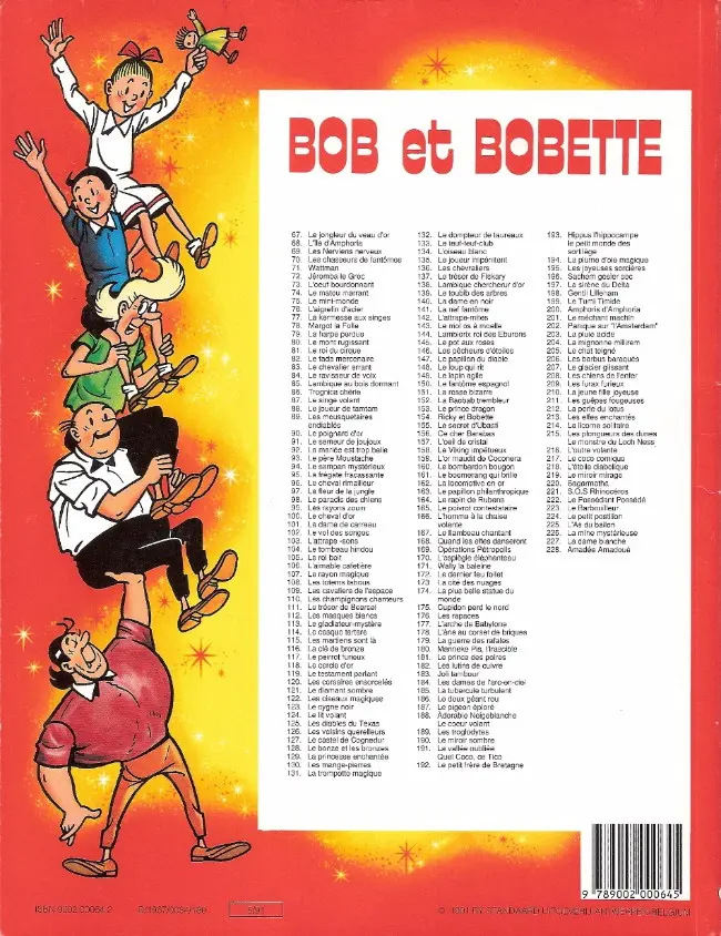 Verso de l'album Bob et Bobette Tome 77 La kermesse aux singes