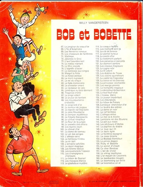 Verso de l'album Bob et Bobette Tome 129 La princesse enchantée