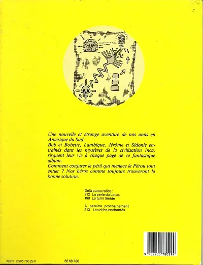Verso de l'album Bob et Bobette Tome 199 Le Tumi timide