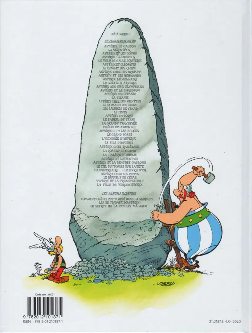 Verso de l'album Astérix Tome 5 Le tour de Gaule d'Astérix