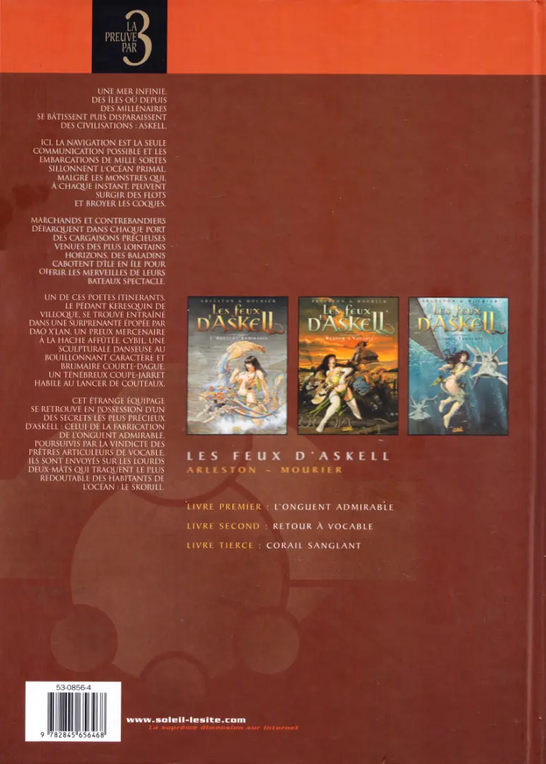 Verso de l'album Les Feux d'Askell