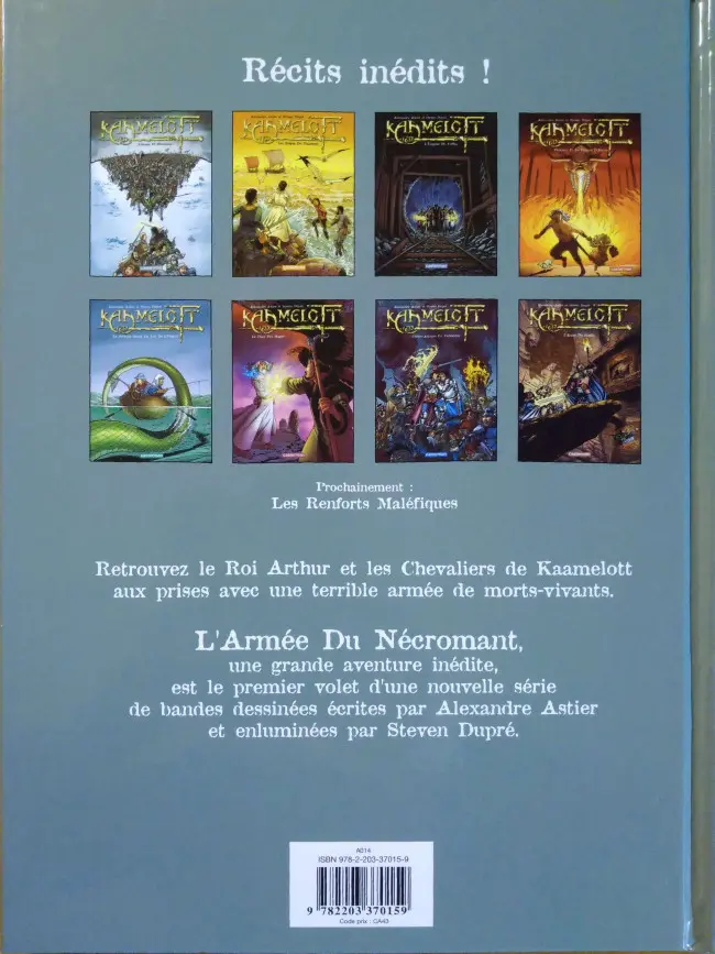 Verso de l'album Kaamelott Tome 1 L'Armée du Nécromant