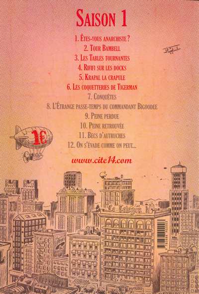 Verso de l'album Cité 14 Saison 1 Tome 6 Les Coquetteries de Tigerman