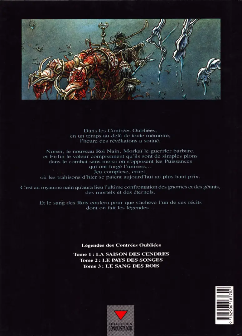 Verso de l'album Légendes des contrées oubliées Tome 3 Le Sang des Rois
