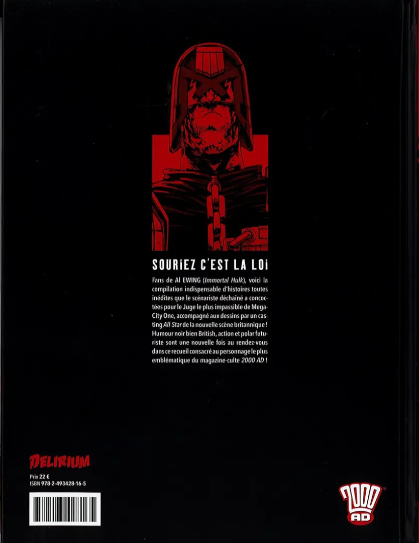 Verso de l'album Judge Dredd Tome 5 Souriez c'est la loi