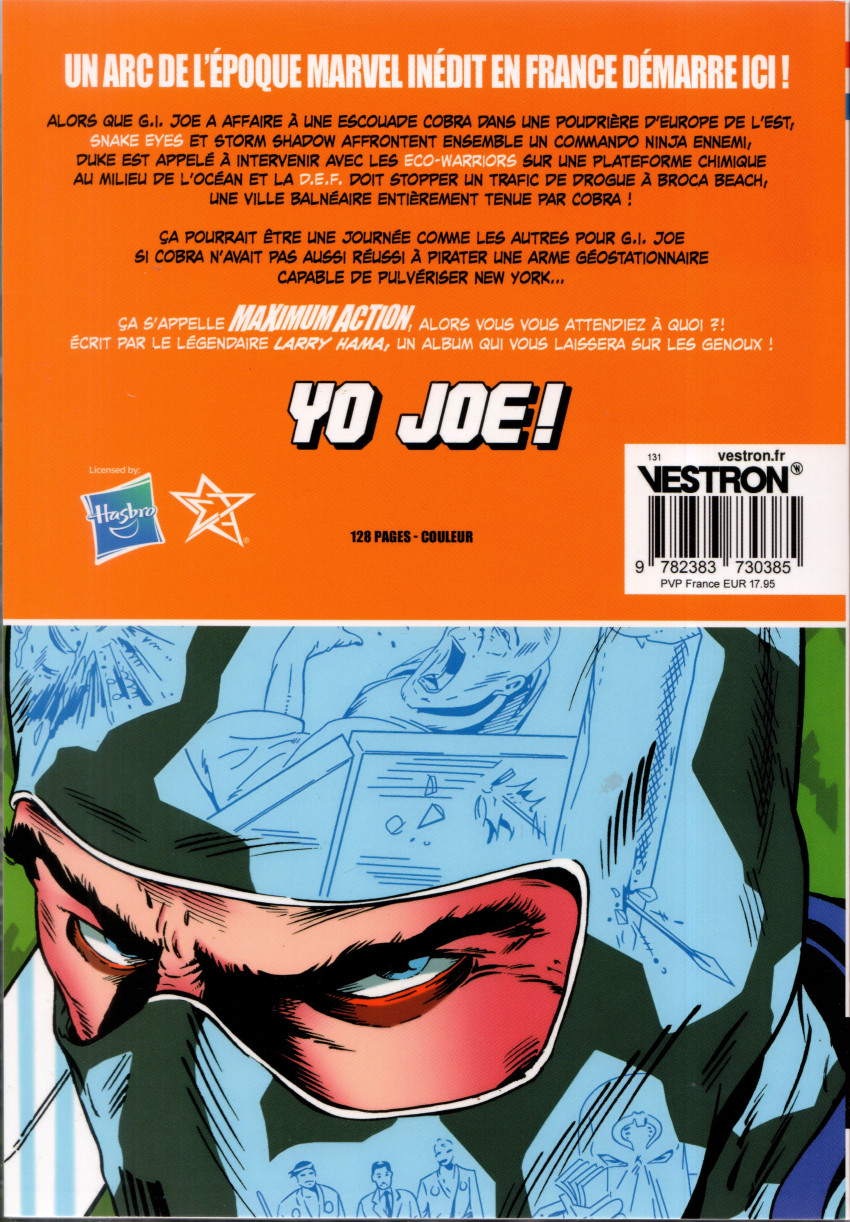 Verso de l'album G.I. Joe : Maximum action Tome 1