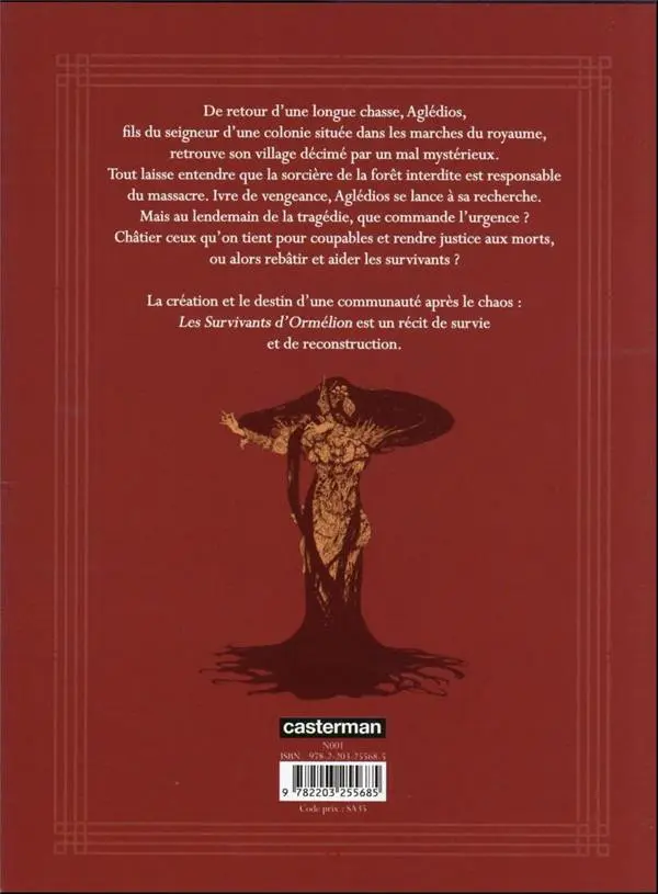 Verso de l'album Les Survivants d'Ormélion 1