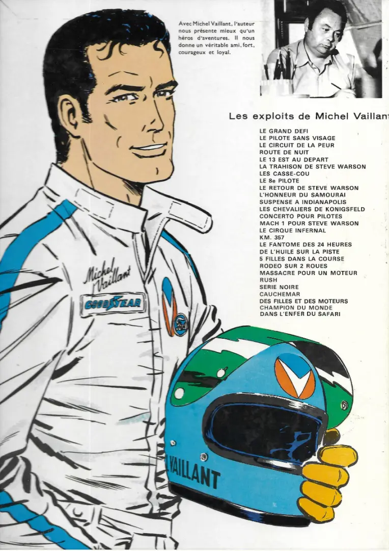 Verso de l'album Michel Vaillant Tome 1 Le grand défi