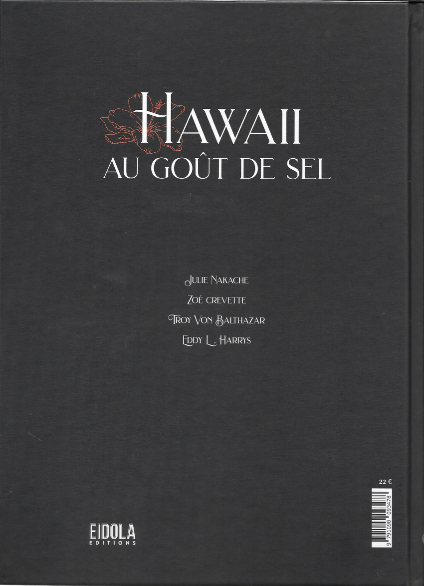 Verso de l'album Hawaii au goût de sel