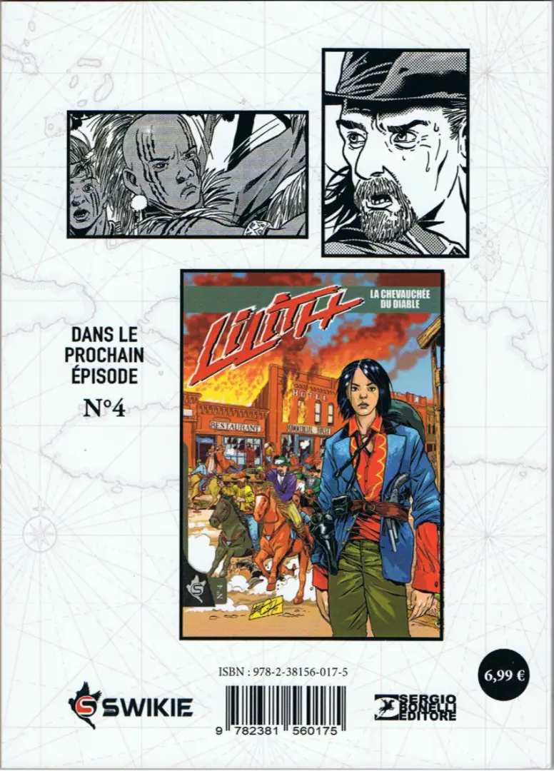 Verso de l'album Lilith N° 3 Le front de pierre