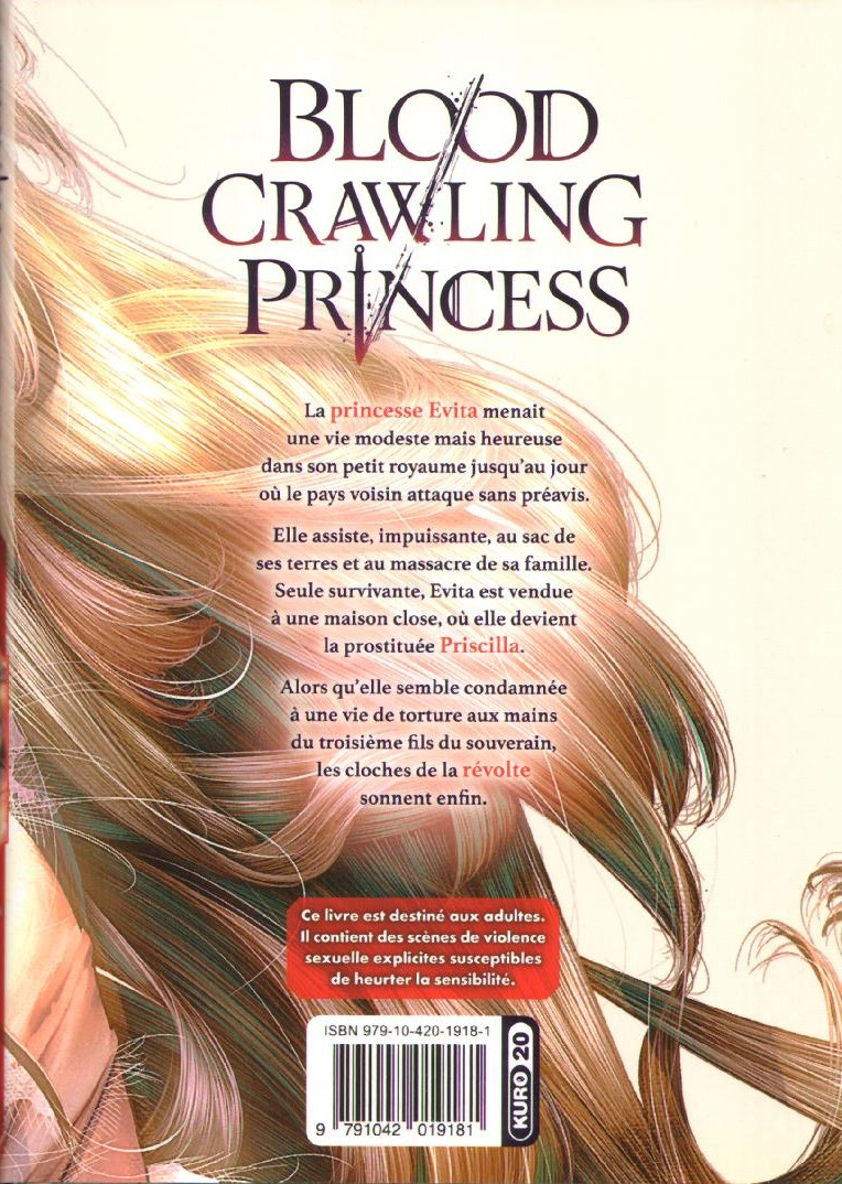 Verso de l'album Blood Crawling Princess 1